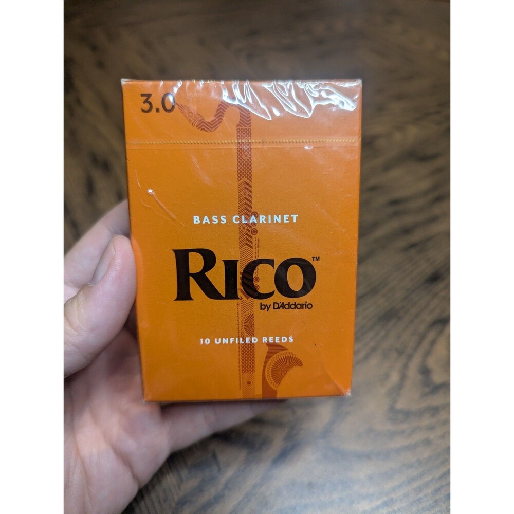 Rico by D'addario Bass Clarinet Reeds Unfiled 3.0 - 10 Per Box